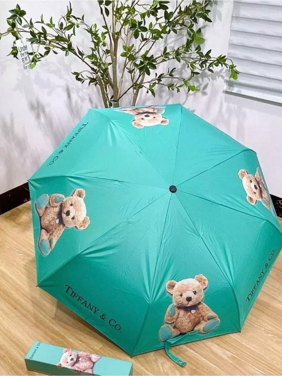 Tiffany & Co. Accessories - Tiffany & Co. Teal Umbrella with Teddy Bear Motif New in box NO TAG